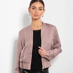 Tart Collections Mindi Bomber Jacket Cream Size M NWT